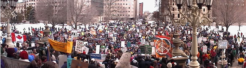 1500 in Lansing (4000-5000 reported by attendee), Michigan
