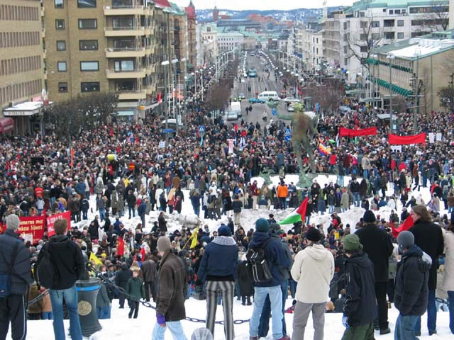 35,000 in Stockholm (100,000 reported by attendee), Sweden